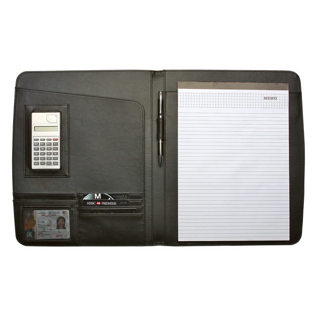 CARPETA DE CURPIEL CON CALCULADORA G159